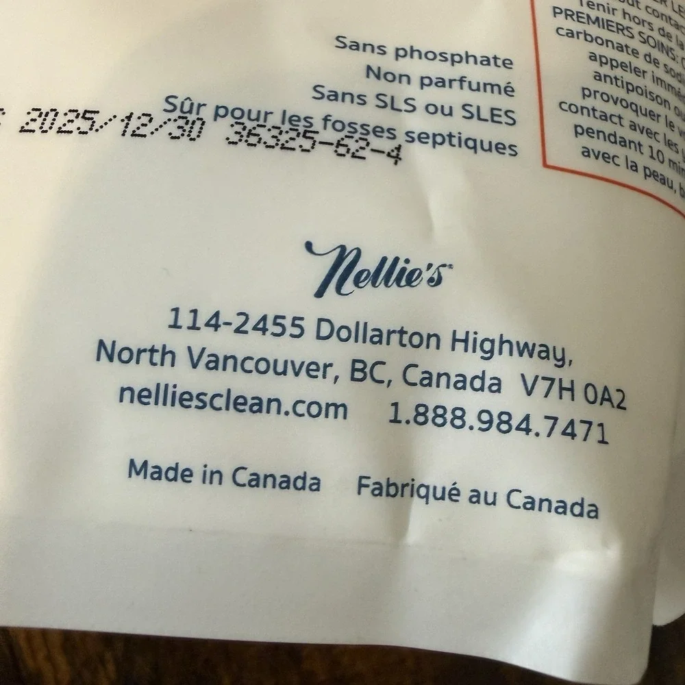 Nellie's Oxygen Brightener Eco Friendly Laundry Detergent‎ he 50 Scoops